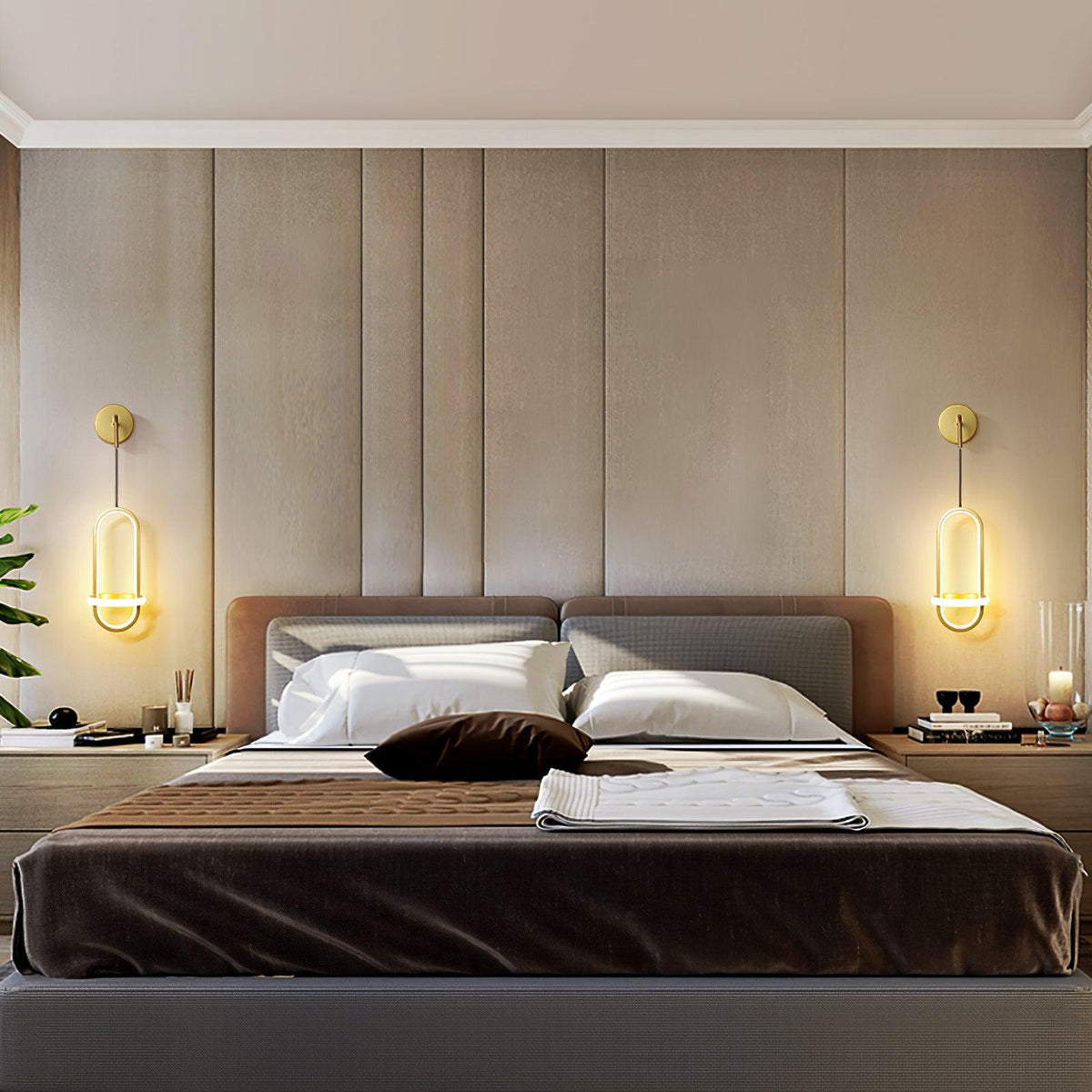 Oval Brass Wall Light