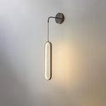 Oval Led Brass Wall Lamp