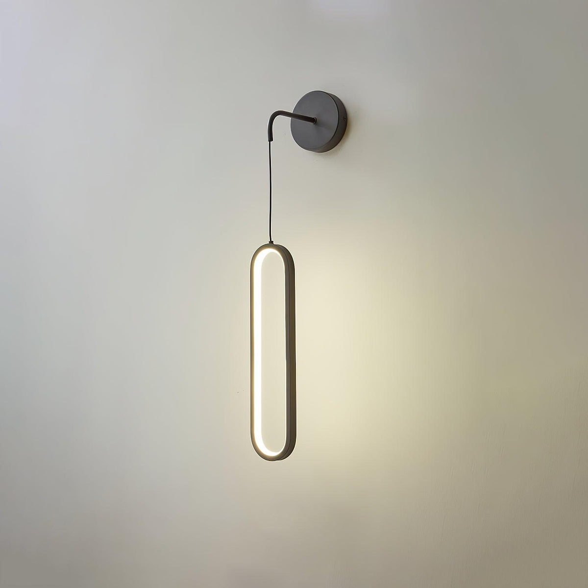 Oval Led Brass Wall Lamp