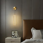 Oval Led Brass Wall Lamp
