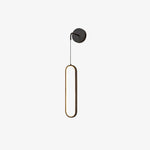 Oval Led Brass Wall Lamp