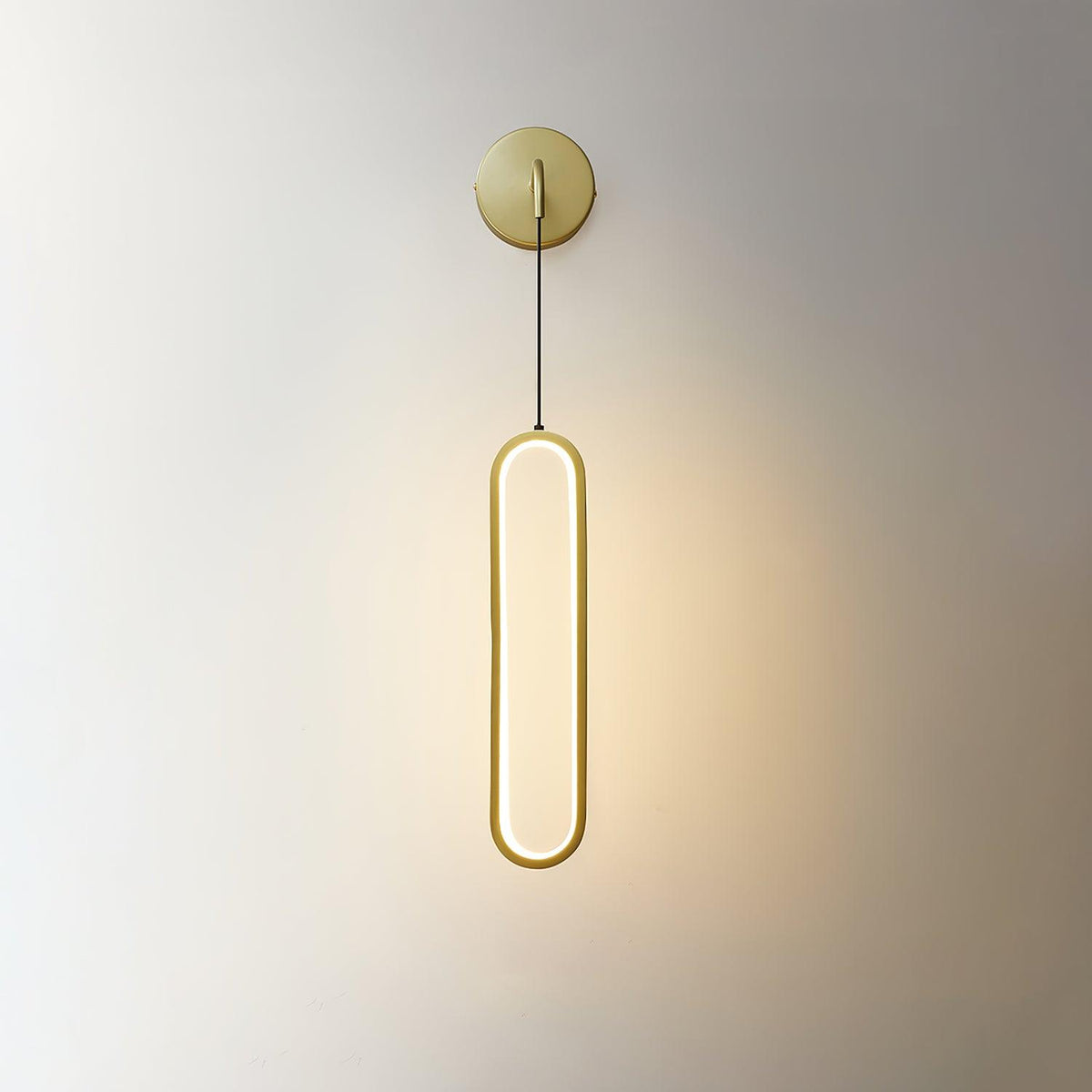 Oval Led Brass Wall Lamp