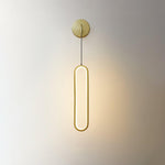 Oval Led Brass Wall Lamp