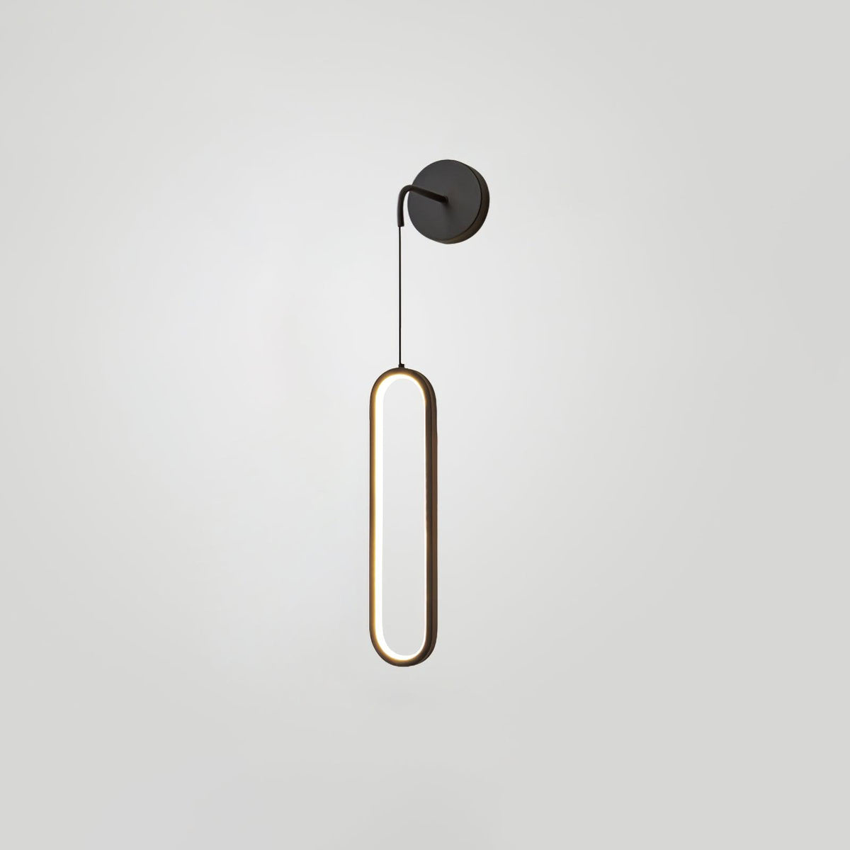 Oval Led Brass Wall Lamp