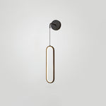 Oval Led Brass Wall Lamp