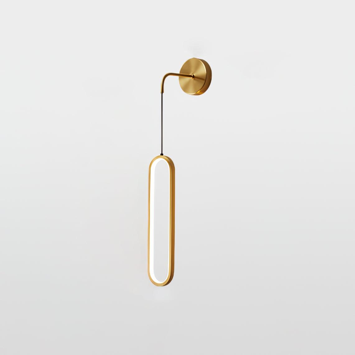 Oval Led Brass Wall Lamp