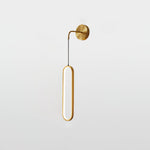 Oval Led Brass Wall Lamp
