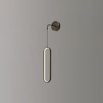Oval Led Brass Wall Lamp