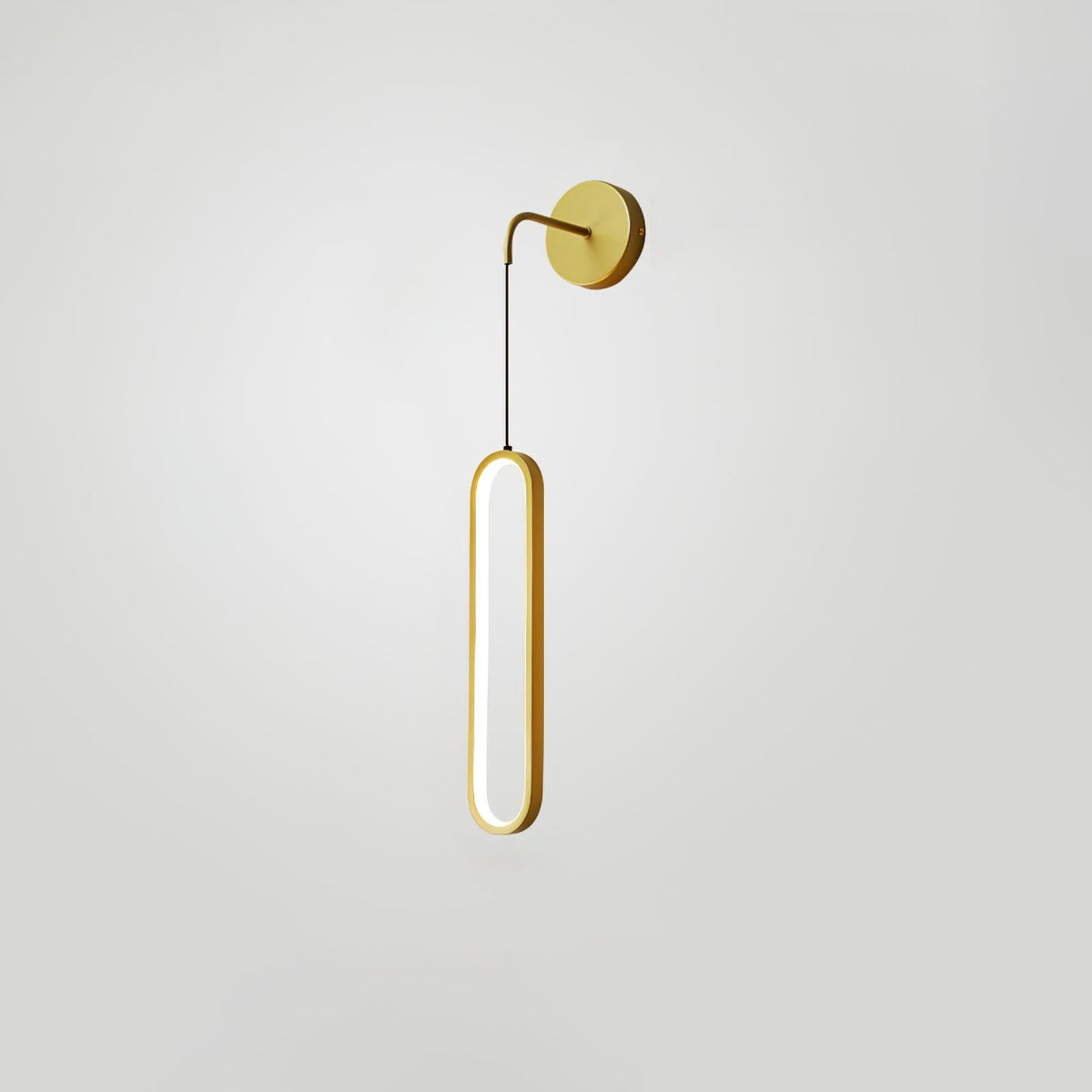 Oval Led Brass Wall Lamp
