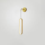 Oval Led Brass Wall Lamp