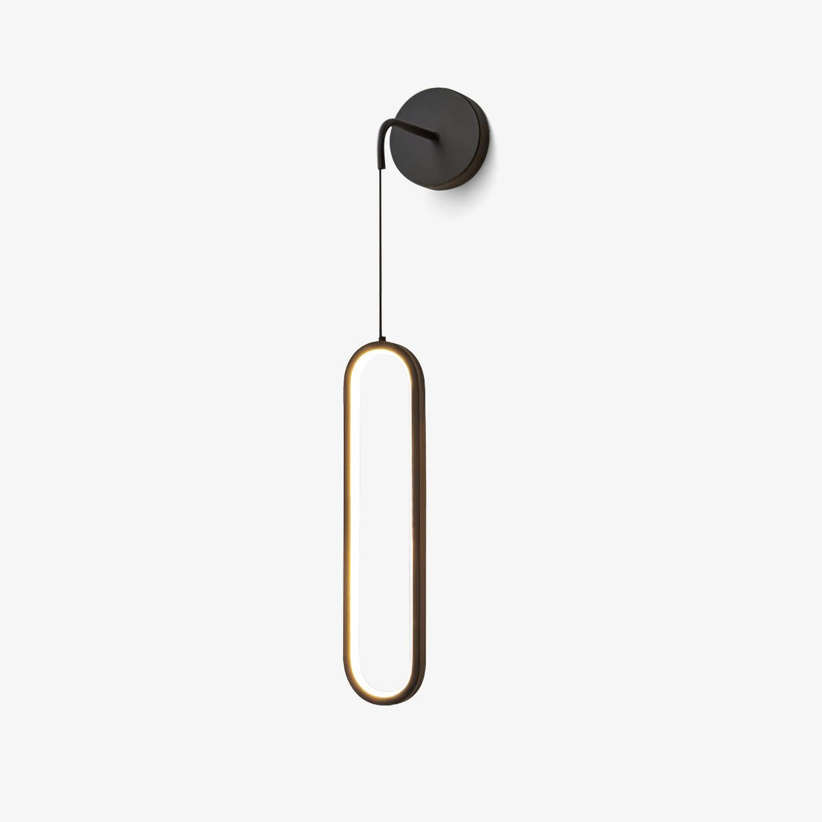 Oval Led Brass Wall Lamp