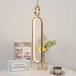 Led Oval Linear Pendant Light