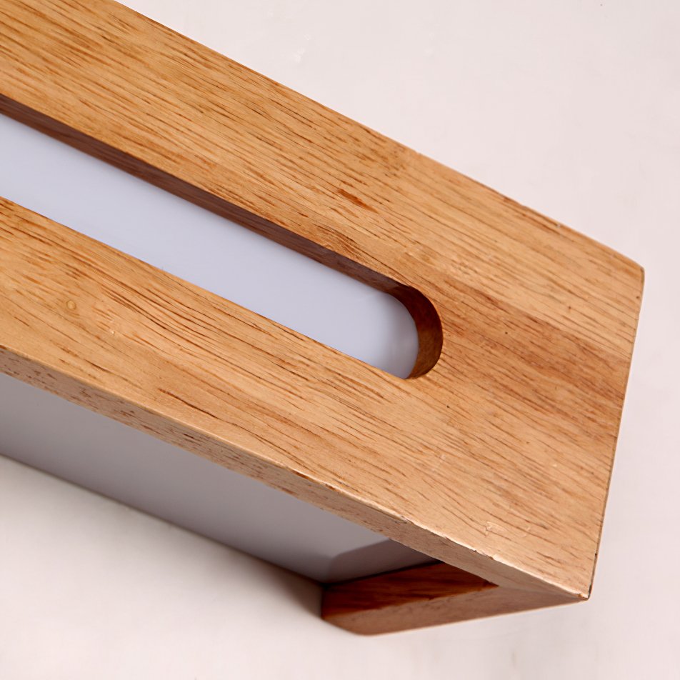 Oval Wooden Wall Light