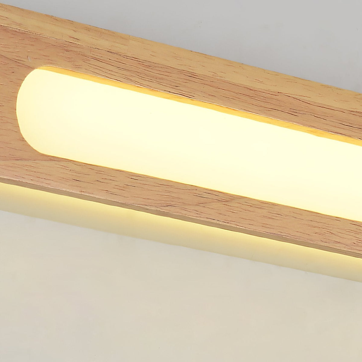 Oval Wooden Wall Light
