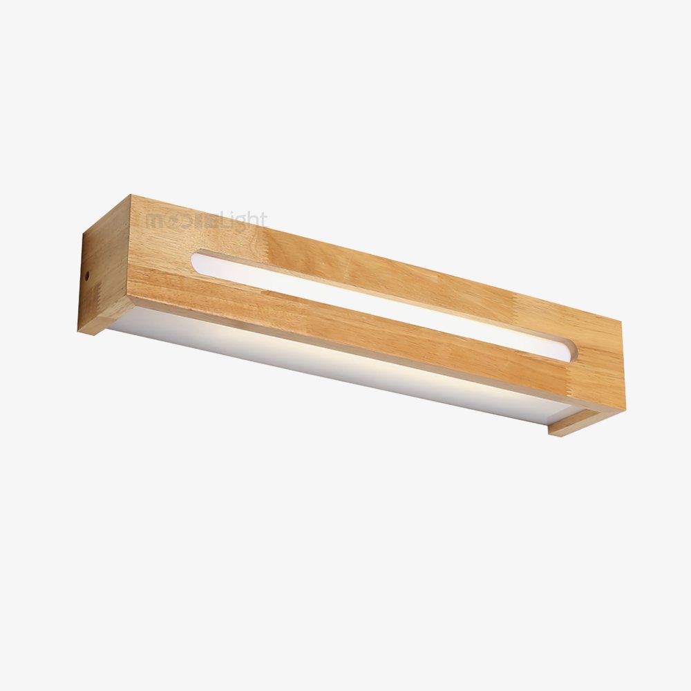 Oval Wooden Wall Light