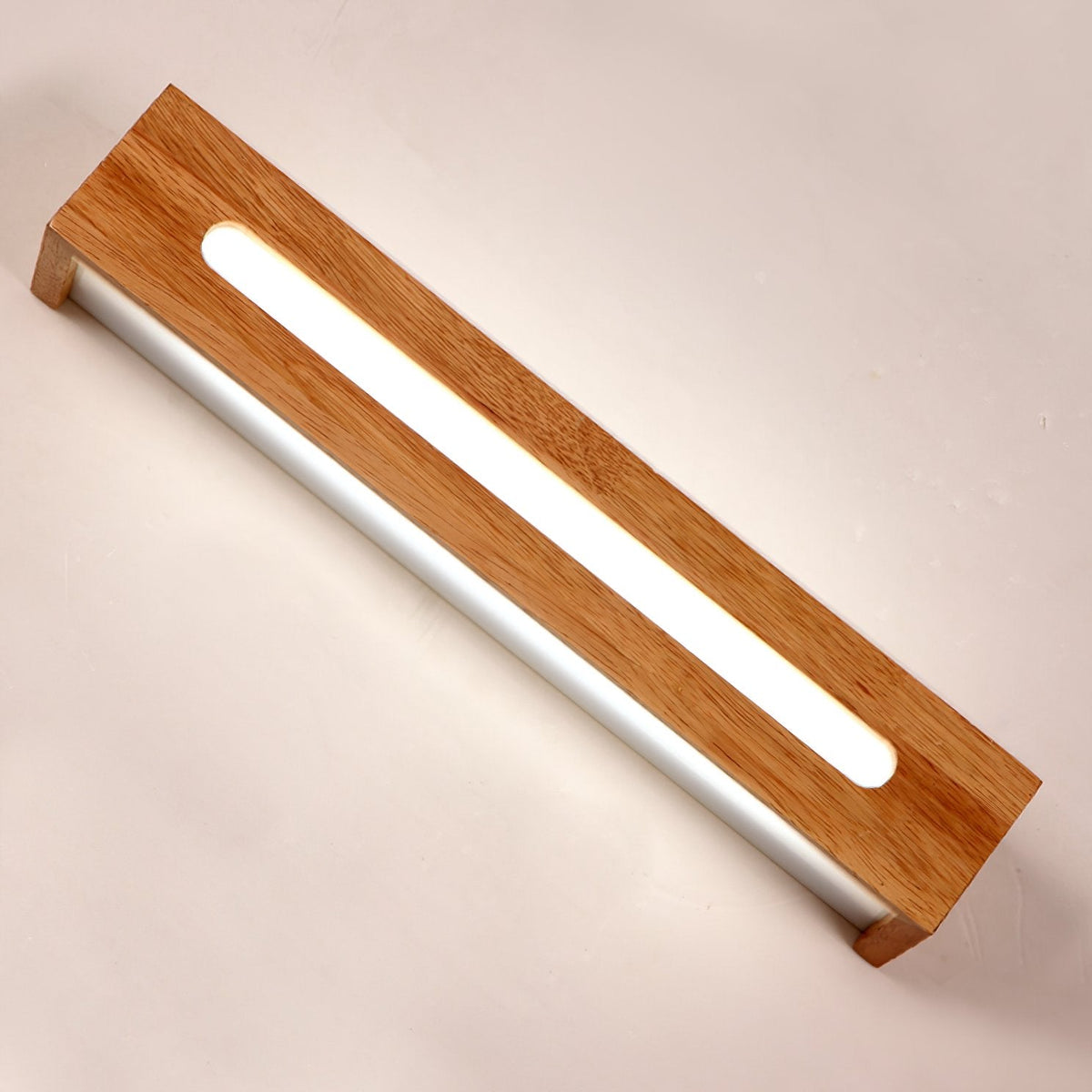 Oval Wooden Wall Light