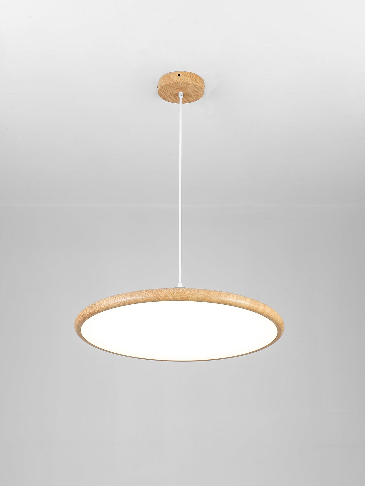 Ovalo Grain Pendant Light – Modern Wood Finish LED Hanging Lamp