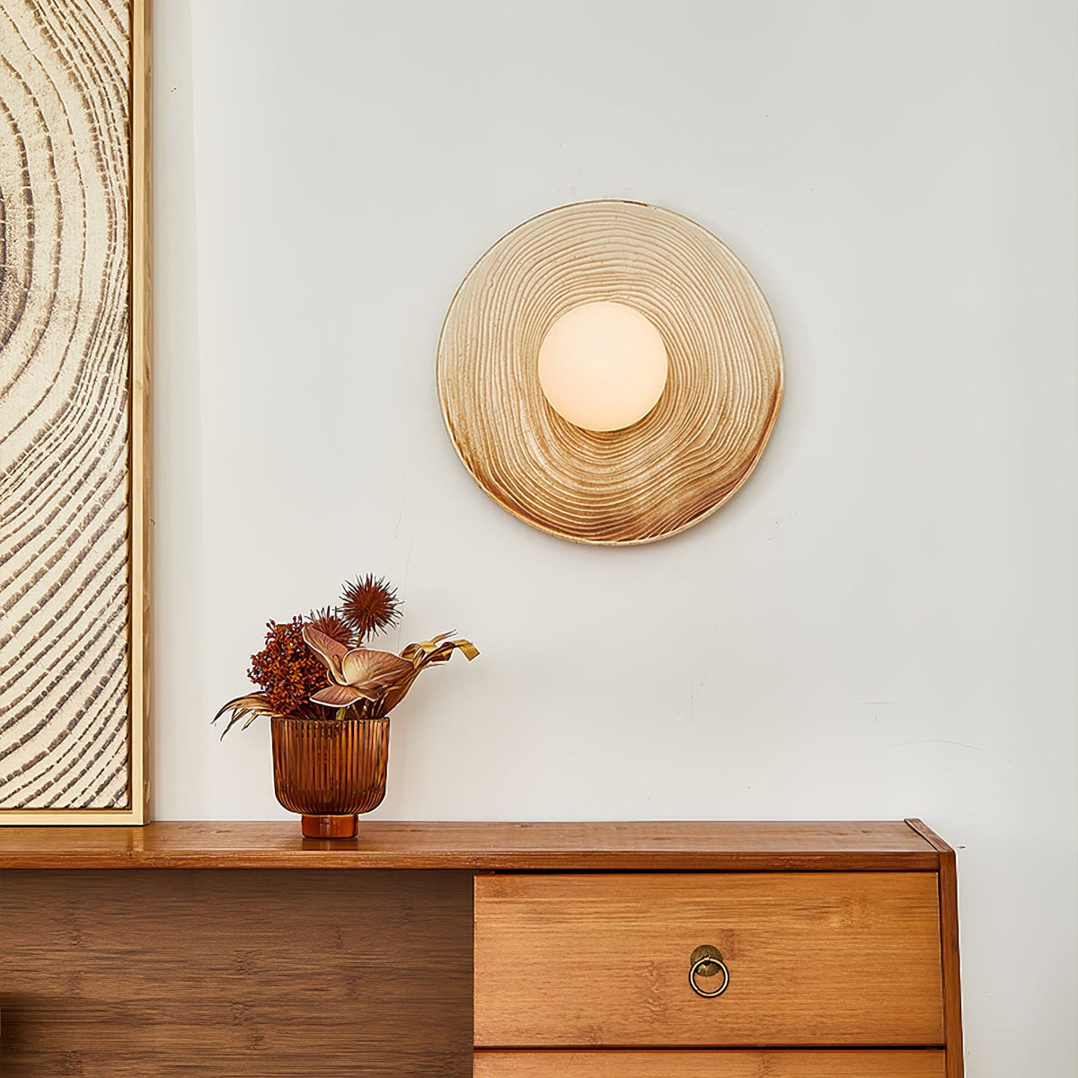 Ovalo Ceramic Wall Sconce – Handcrafted Modern Lighting for Bedroom & Living Room