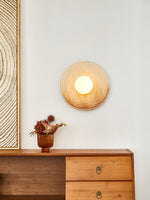 Ovalo Ceramic Wall Sconce – Handcrafted Modern Lighting for Bedroom & Living Room