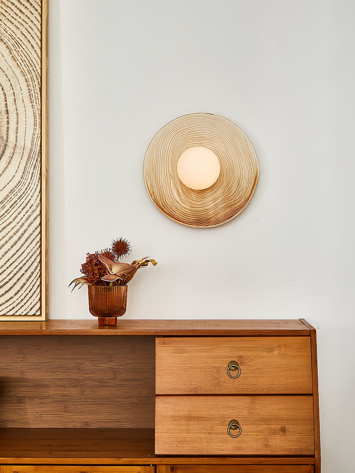 Ovalo Ceramic Wall Sconce – Handcrafted Modern Lighting for Bedroom & Living Room
