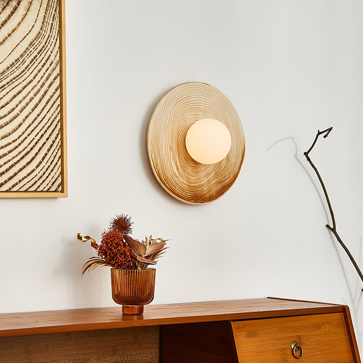 Ovalo Ceramic Wall Sconce – Handcrafted Modern Lighting for Bedroom & Living Room