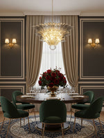 Palm Grove Glass Chandelier – Handcrafted Murano-Style Pendant Light for Dining & Living Rooms