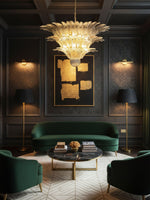 Palm Grove Glass Chandelier – Handcrafted Murano-Style Pendant Light for Dining & Living Rooms