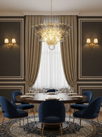 Palm Grove Glass Chandelier – Handcrafted Murano-Style Pendant Light for Dining & Living Rooms