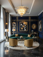 Palm Grove Glass Chandelier – Handcrafted Murano-Style Pendant Light for Dining & Living Rooms