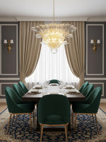 Palm Grove Glass Chandelier – Handcrafted Murano-Style Pendant Light for Dining & Living Rooms