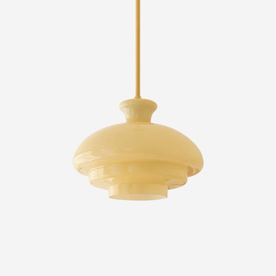 Paolina Glass Pendant Light – Mid-Century Modern Ceiling Lamp in Gold