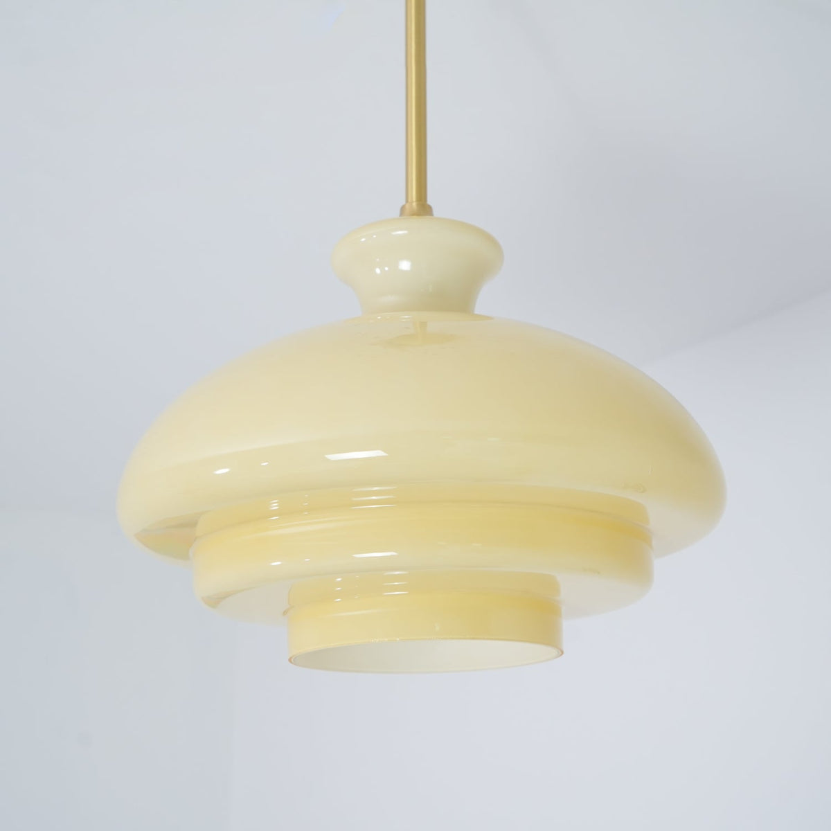 Paolina Glass Pendant Light – Mid-Century Modern Ceiling Lamp in Gold