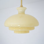 Paolina Glass Pendant Light – Mid-Century Modern Ceiling Lamp in Gold