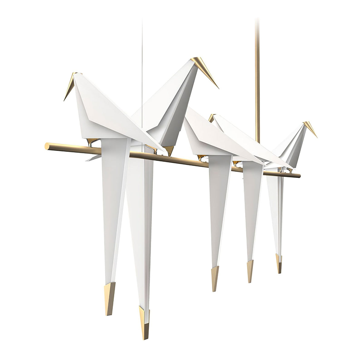 Paper Crane Bird Led Chandelier