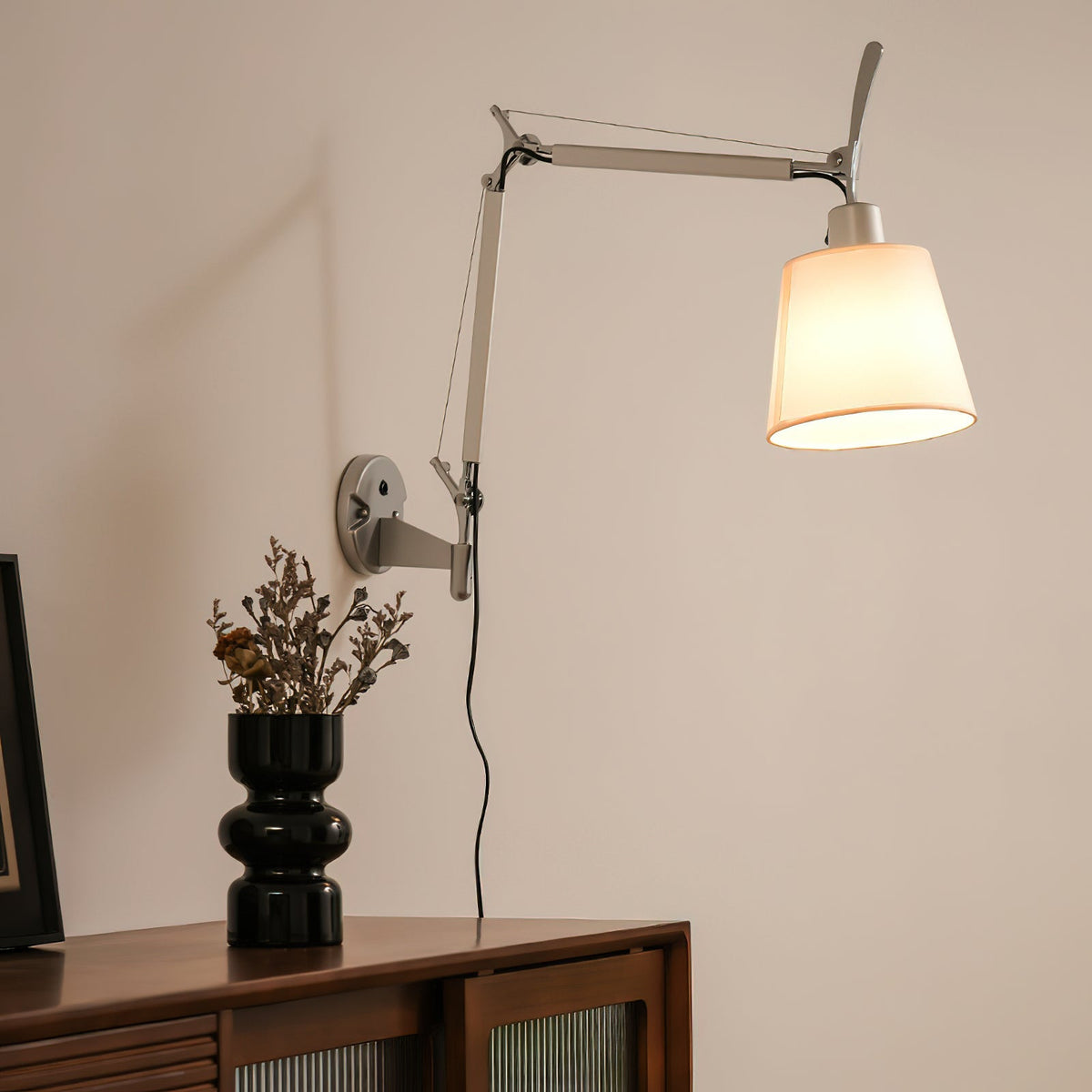 Swing Arm Bedside Wall Lamp For Bedroom