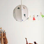 Park Embroidered Textile Swag Lamp