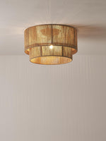 Patrici Woven Hemp Rope Ceiling Light, Modern Drum Shade Pendant for Living Room, Bedroom, Dining Room