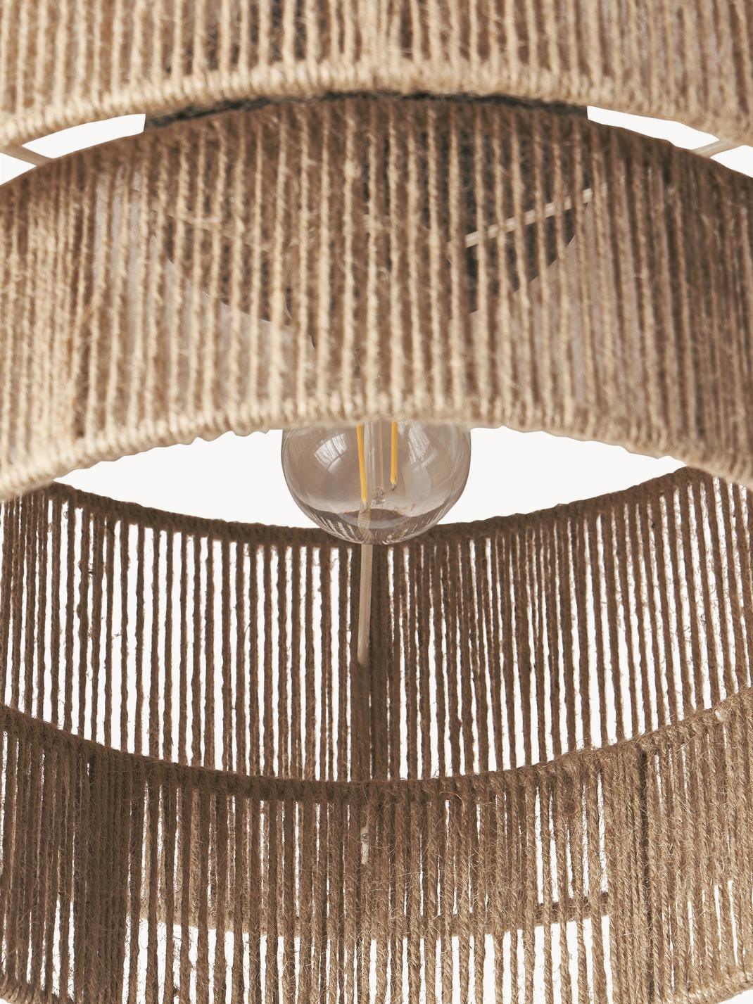 Patrici Woven Hemp Rope Ceiling Light, Modern Drum Shade Pendant for Living Room, Bedroom, Dining Room