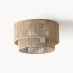 Patrici Woven Hemp Rope Ceiling Light, Modern Drum Shade Pendant for Living Room, Bedroom, Dining Room