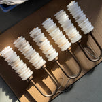 Calla Ribbed Alabaster Wall Sconce with Antique Brass Accents