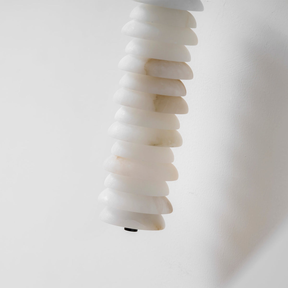 Helix Alabaster Wall Sconce in Bronze with Warm LED Light