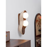 Dualis Rootlight Wall Sconce – Sculptural Walnut Wood & Opal Glass