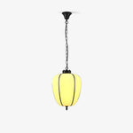 Peaches Outdoor Pendant Light – Alabaster & Metal LED Lantern