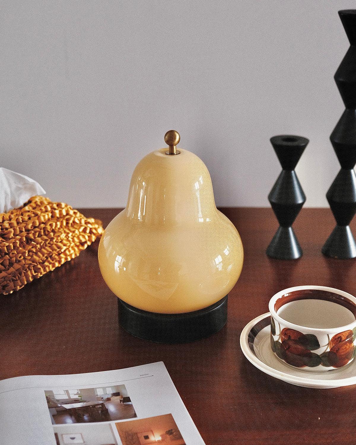 Pear Built In Battery Table Lamp