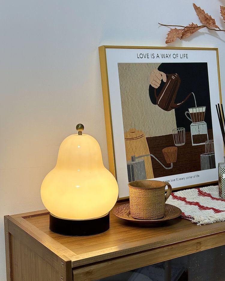 Pear Built In Battery Table Lamp
