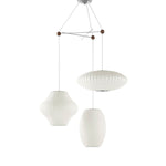 Triple Pear Bubble Silk Pendant Light – Modern Designer Chandelier