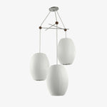 Triple Pear Bubble Silk Pendant Light – Modern Designer Chandelier