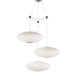 Triple Pear Bubble Silk Pendant Light – Modern Designer Chandelier