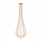 Pearl Necklace Acrylic Ball Chandelier, Modern Gold LED Pendant Light