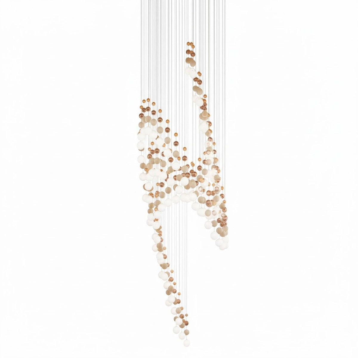 Pearl Curtain Crystal LED Chandelier – Modern Designer Hanging Light